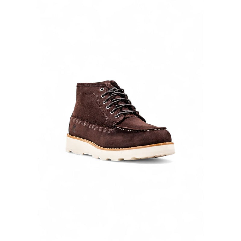 Timberland Brit Mid Lace-Up Boots en Cuir Marron pour Hommes