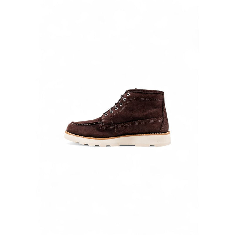 Timberland Brit Mid Lace-Up Boots en Cuir Marron pour Hommes