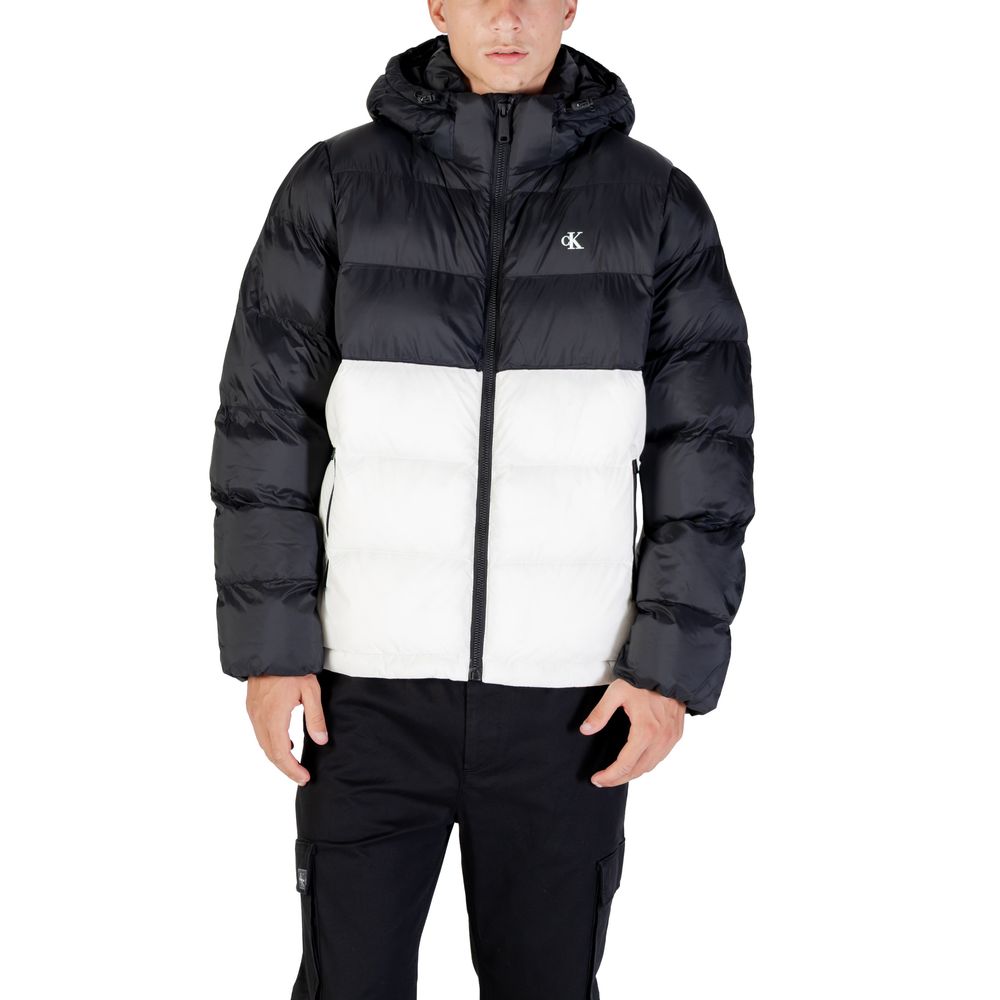 Calvin Klein Jeans Cream Polyamide Puffer Coat for Men