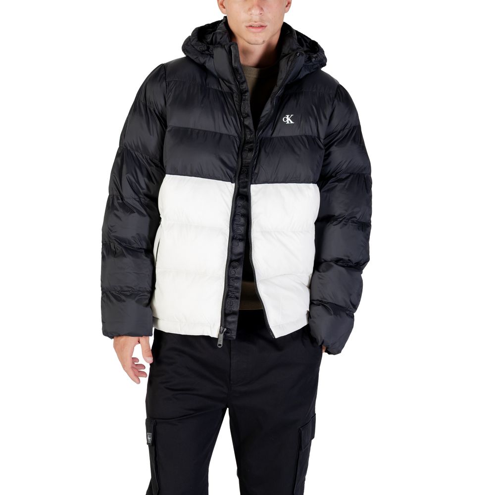 Calvin Klein Jeans Cream Polyamide Puffer Coat for Men