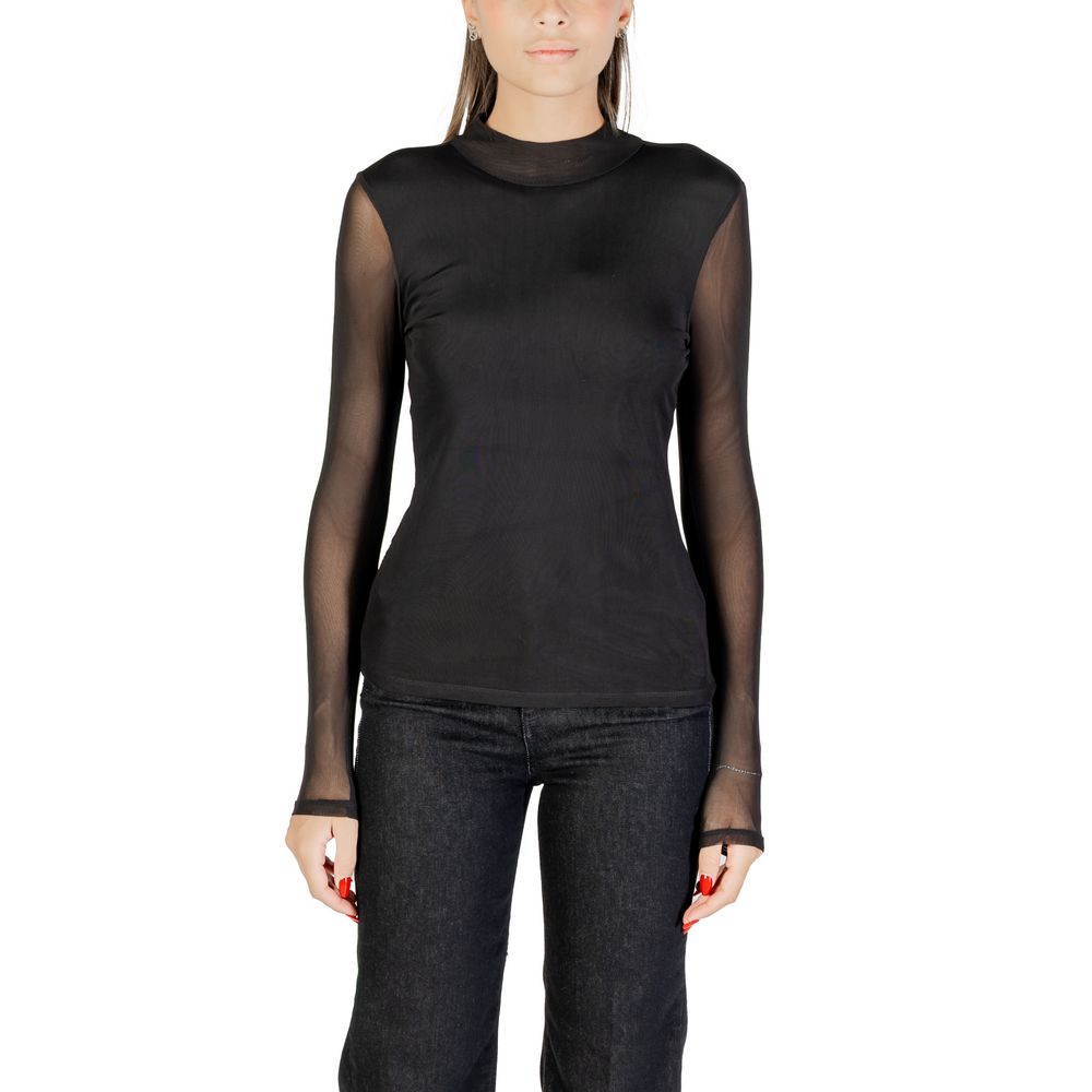 Only Onlerica Life Mesh L/S Top - Élégance Écologique en Noir