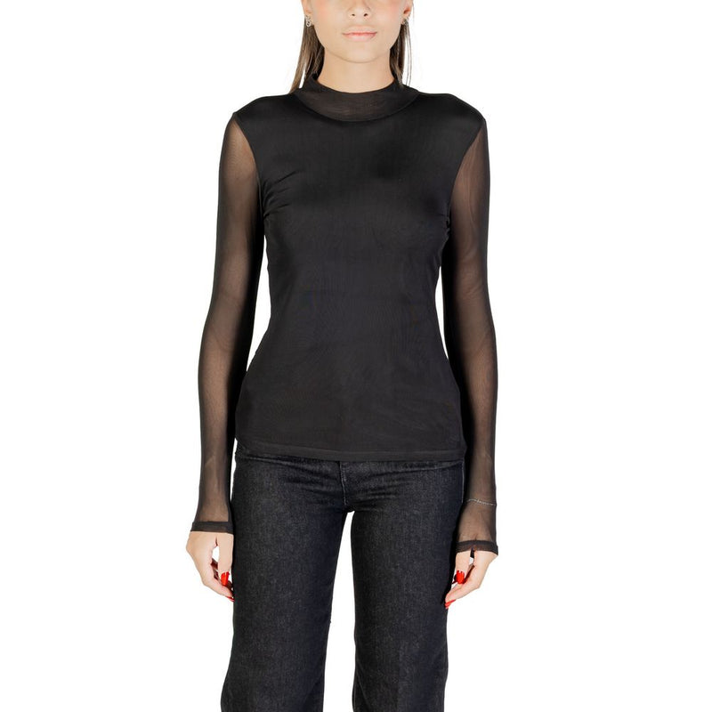 Only Onlerica Life Mesh L/S Top - Stylish Black Eco-Friendly Shirt