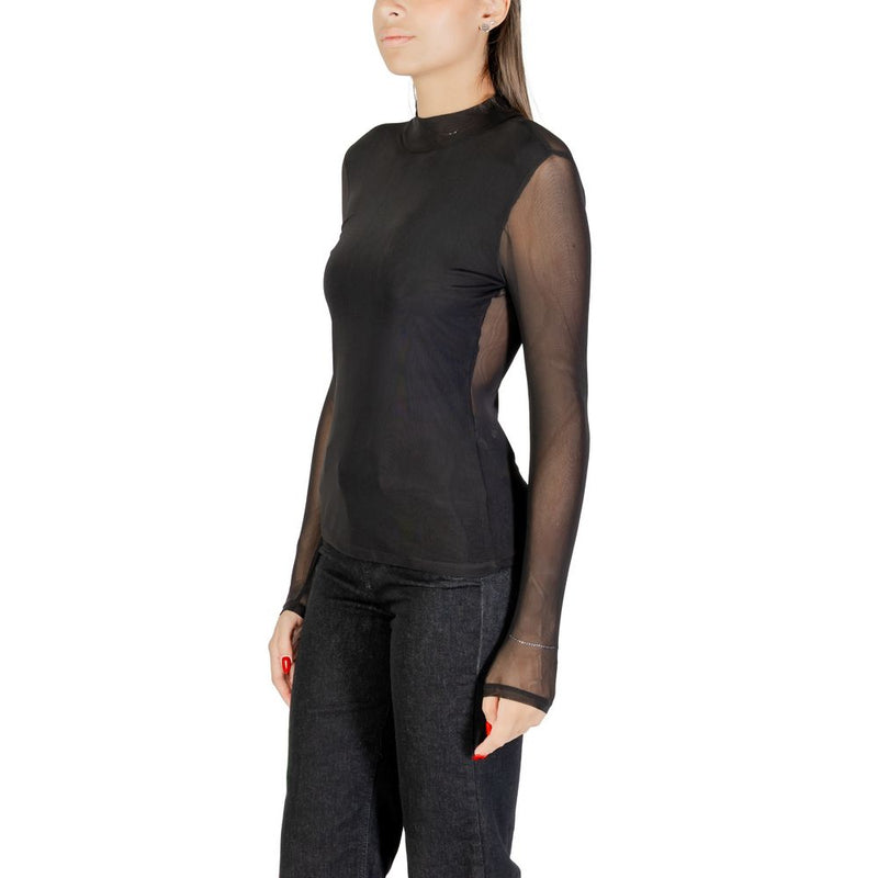 Only Onlerica Life Mesh L/S Top - Stylish Black Eco-Friendly Shirt