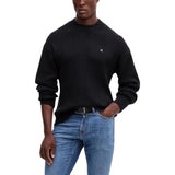 Calvin Klein Jeans Black LS VERTICAL TEXTURE Cotton Sweatshirt
