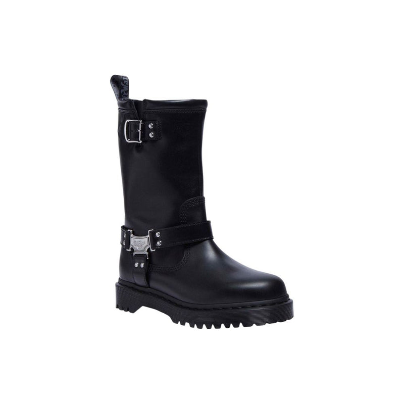 Dr. Martens Anistone Hi Wanama Black Leather Lace-Up Boots