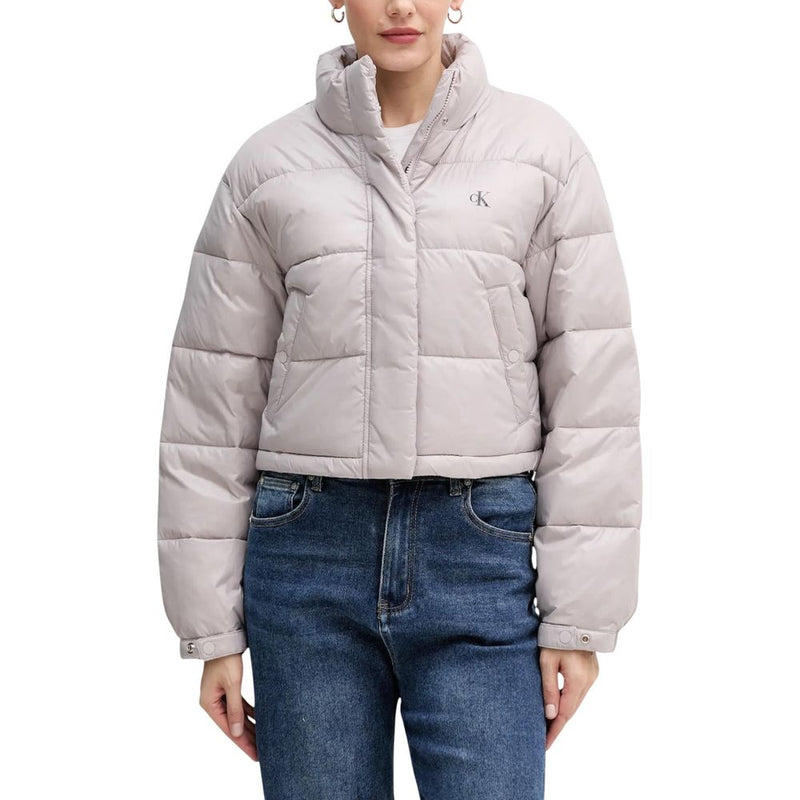 Calvin Klein Jeans SHINE CROP PUFFER JA LV047D504G - Purple Women's Jacket