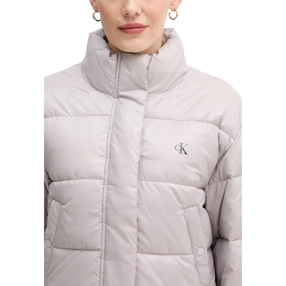 Calvin Klein Jeans SHINE CROP PUFFER JA LV047D504G - Purple Women's Jacket