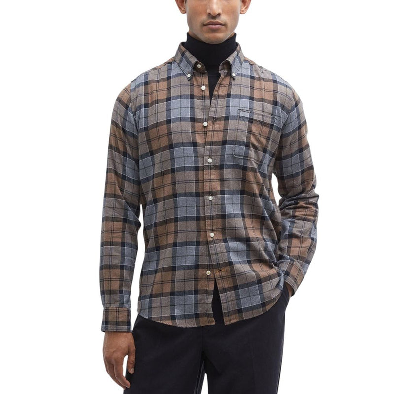 Barbour Beige Katoenen Overhemd met Patroon