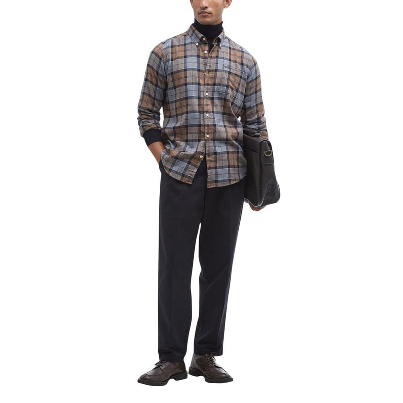 Barbour Beige Katoenen Overhemd met Patroon