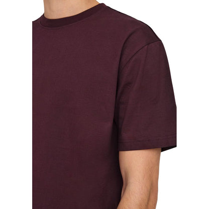 T-shirt Only & Sons en coton biologique bordeaux