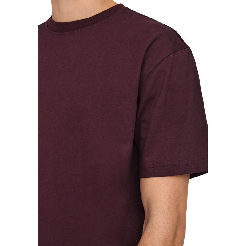 Only & Sons Bordeaux T-shirt van biologisch katoen