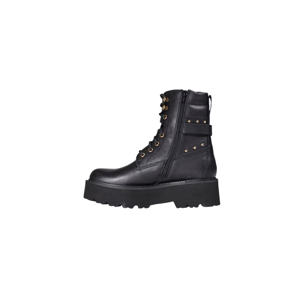 Cult Black Leather Lace-Up Boots - ROCKY 4641 MID CLW464102