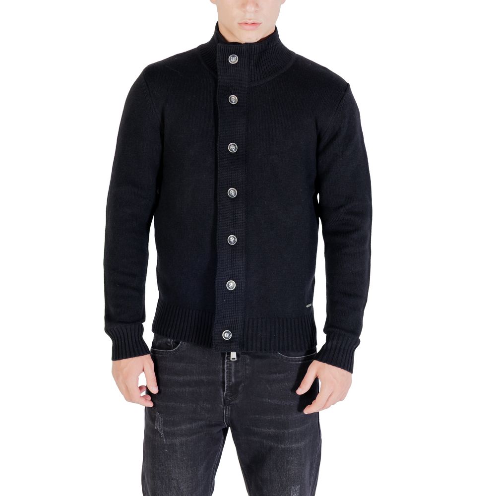 Gianni Lupo Black Marabou Sweatshirt for Men