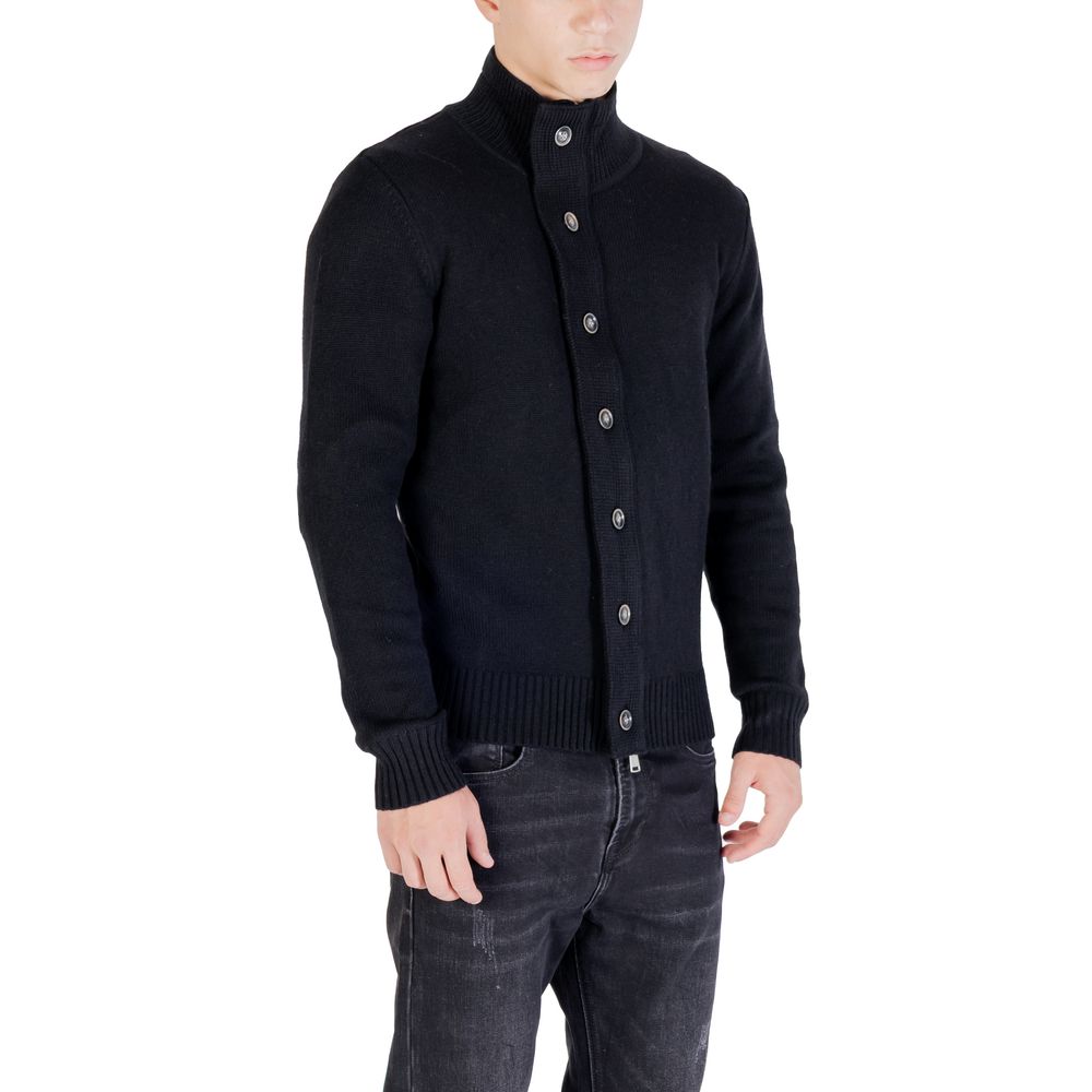 Gianni Lupo Black Marabou Sweatshirt for Men