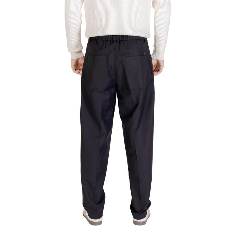 Gianni Lupo Zwarte Katoenen Casual Broek