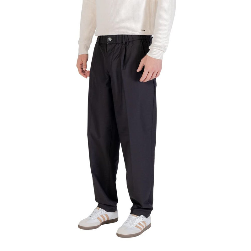 Gianni Lupo Zwarte Katoenen Casual Broek