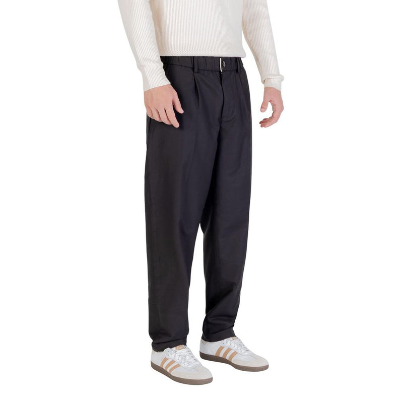 Gianni Lupo Zwarte Katoenen Casual Broek