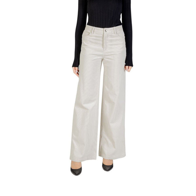 Liu Jo Beige Cotton Casual Palazzo Trousers for Women