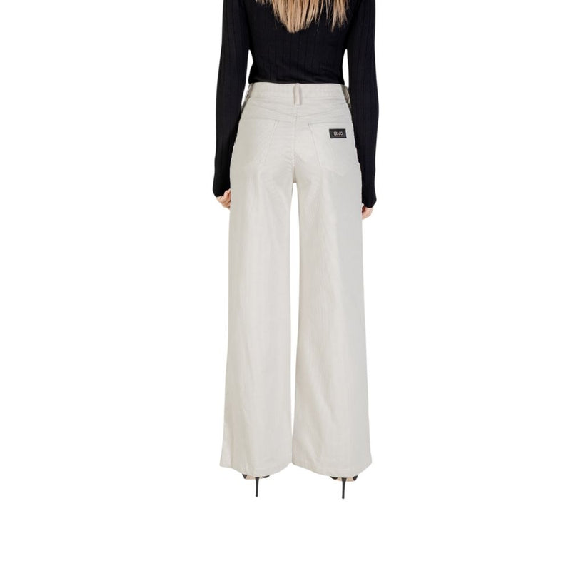 Liu Jo Beige Cotton Casual Palazzo Trousers for Women