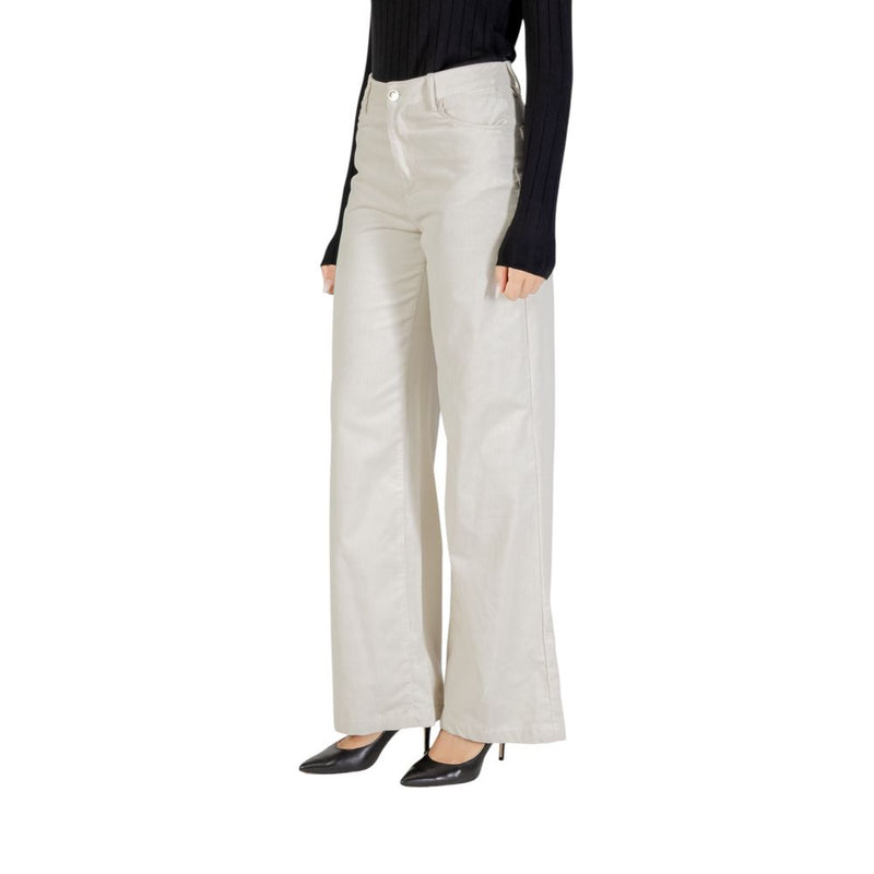 Liu Jo Beige Cotton Casual Palazzo Trousers for Women
