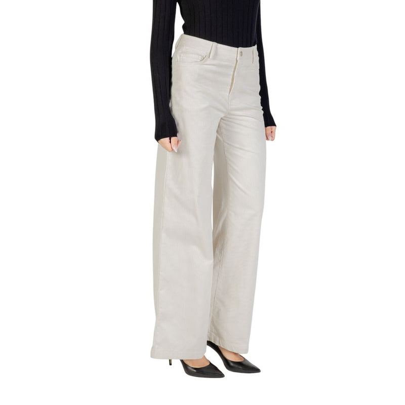 Liu Jo Beige Cotton Casual Palazzo Trousers for Women