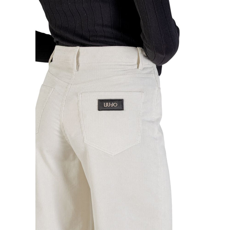 Liu Jo Beige Cotton Casual Palazzo Trousers for Women