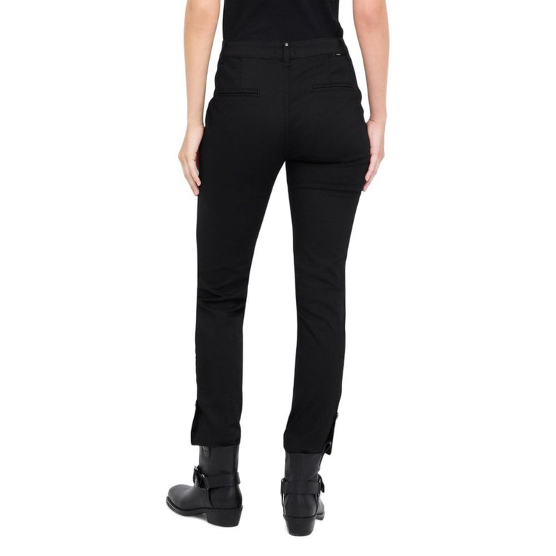 Liu Jo MF5401 T7144 Pantalons Cigarette Noirs en Coton pour Femmes