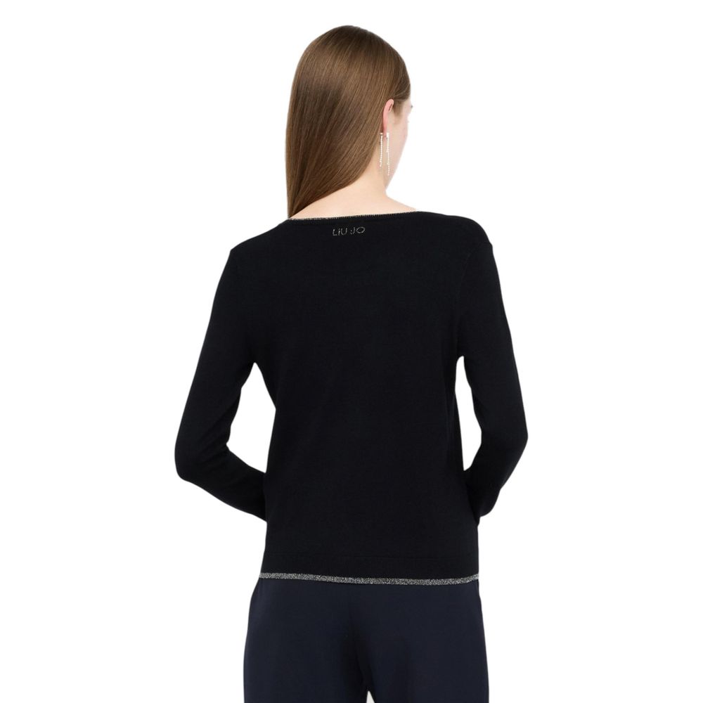 Liu Jo MF5225 MS49I Black Velvet Cardigan for Women