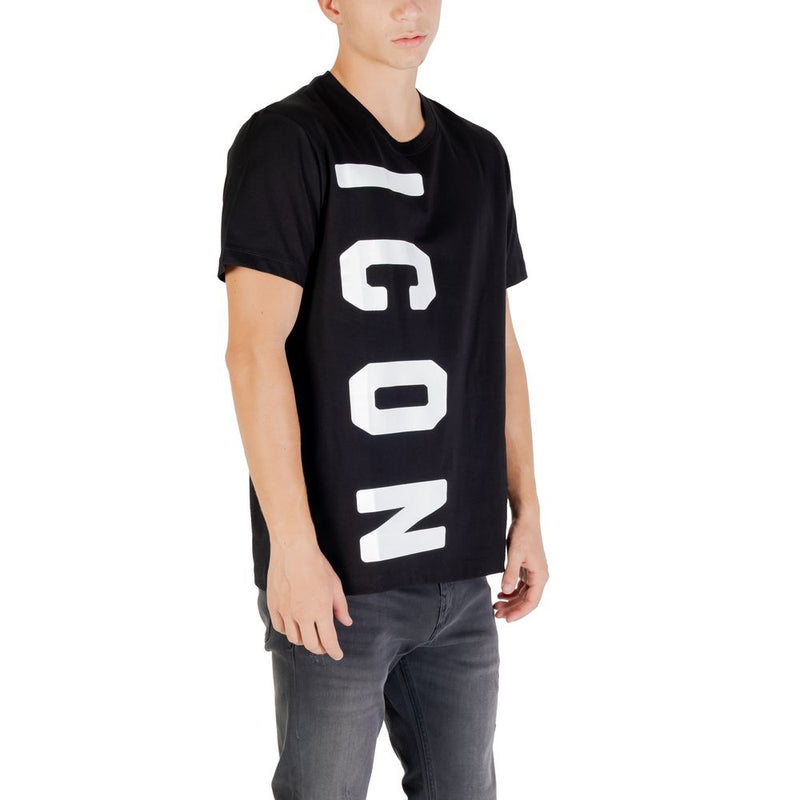 Icon Black And White Cotton T-Shirt for Men