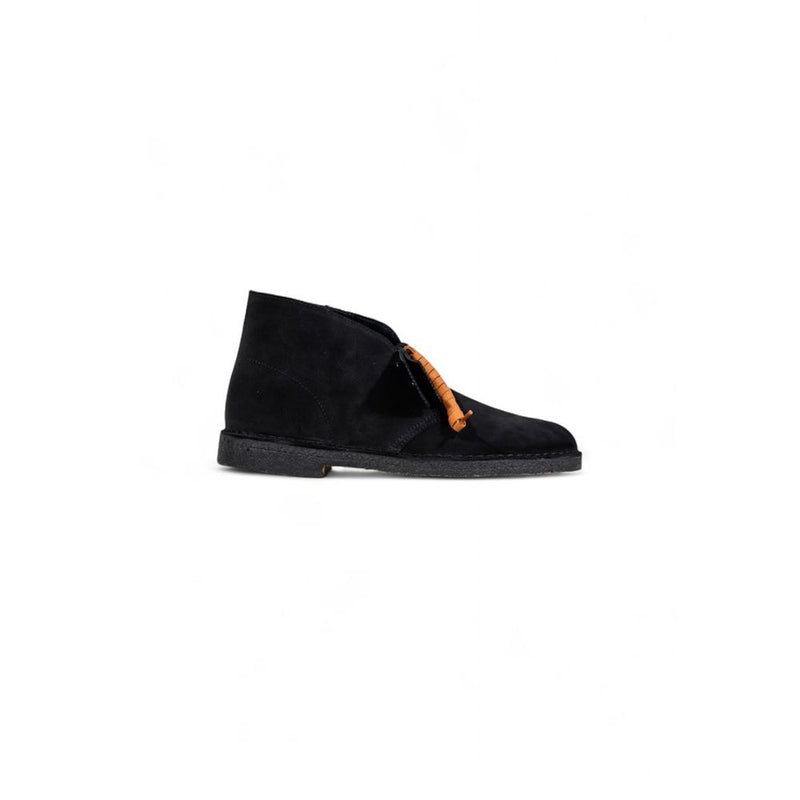 Clarks Black Suede Leather Lace-Up Boots for Men