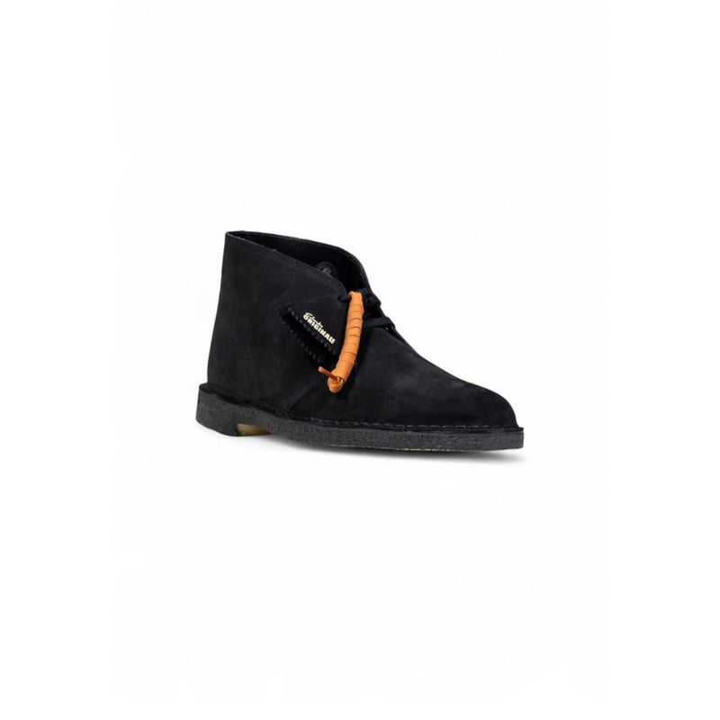Clarks Black Suede Leather Lace-Up Boots for Men