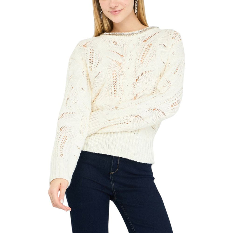 Liu Jo White Marabou Sweatshirt - Élégance et Confort