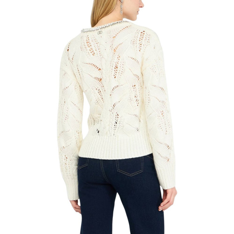 Liu Jo White Marabou Sweatshirt - Élégance et Confort