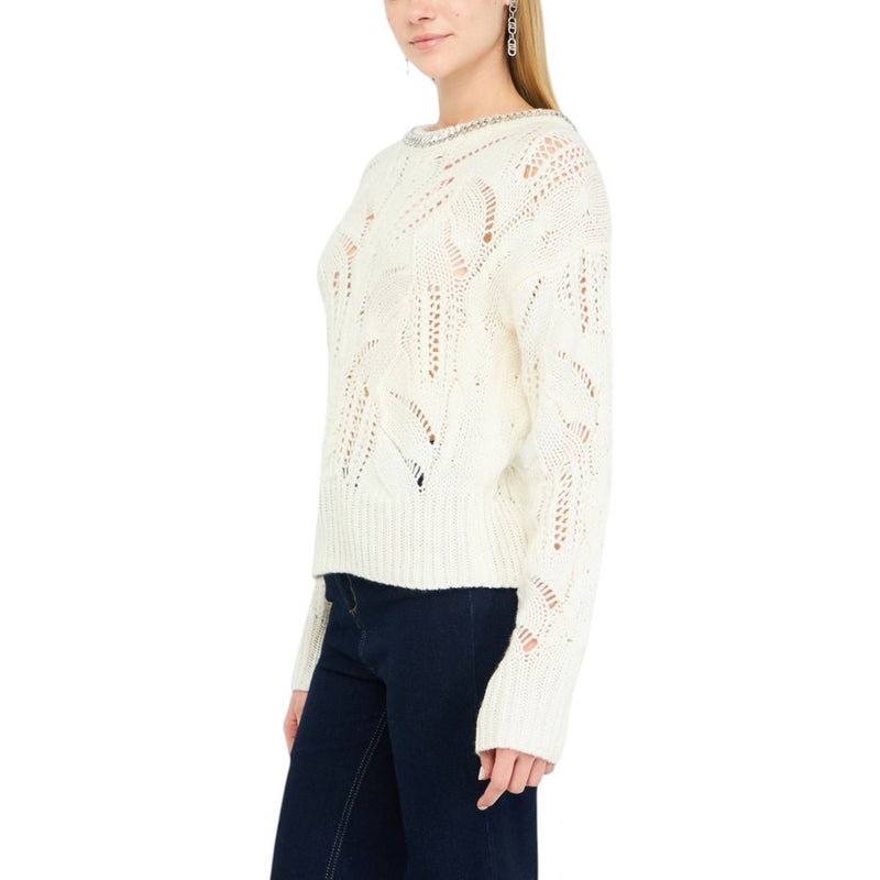 Liu Jo White Marabou Sweatshirt - Élégance et Confort