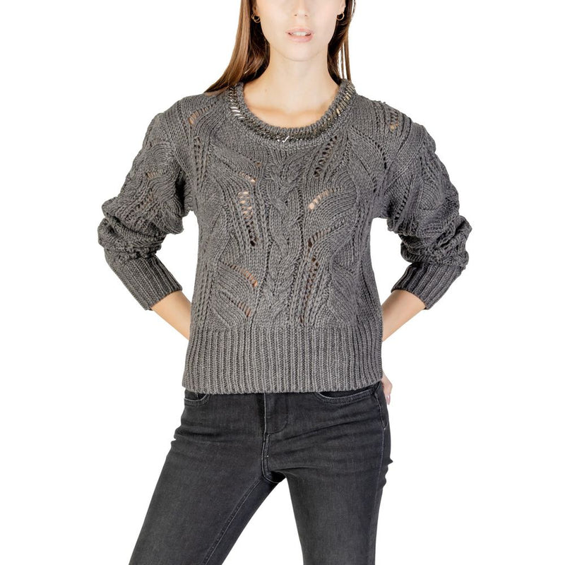 Liu Jo Gray Marabou Sweatshirt - Élégance et Confort