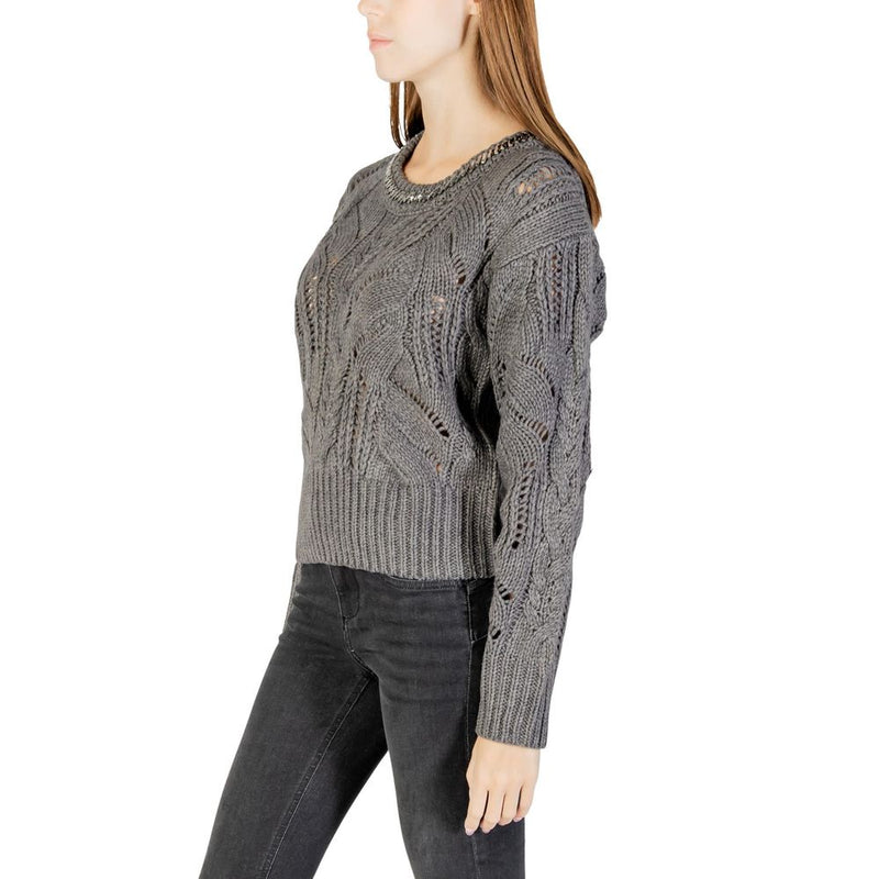 Liu Jo Gray Marabou Sweatshirt - Élégance et Confort