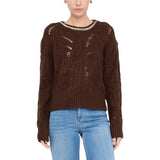Liu Jo Brown Marabou Sweatshirt - Elegant Knitwear for Women