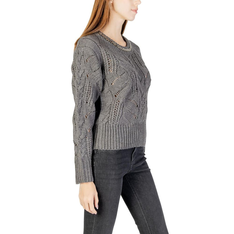 Liu Jo Gray Marabou Sweatshirt - Élégance et Confort