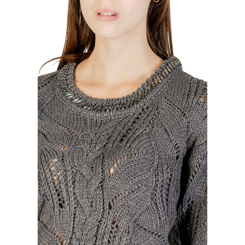 Liu Jo Gray Marabou Sweatshirt - Élégance et Confort