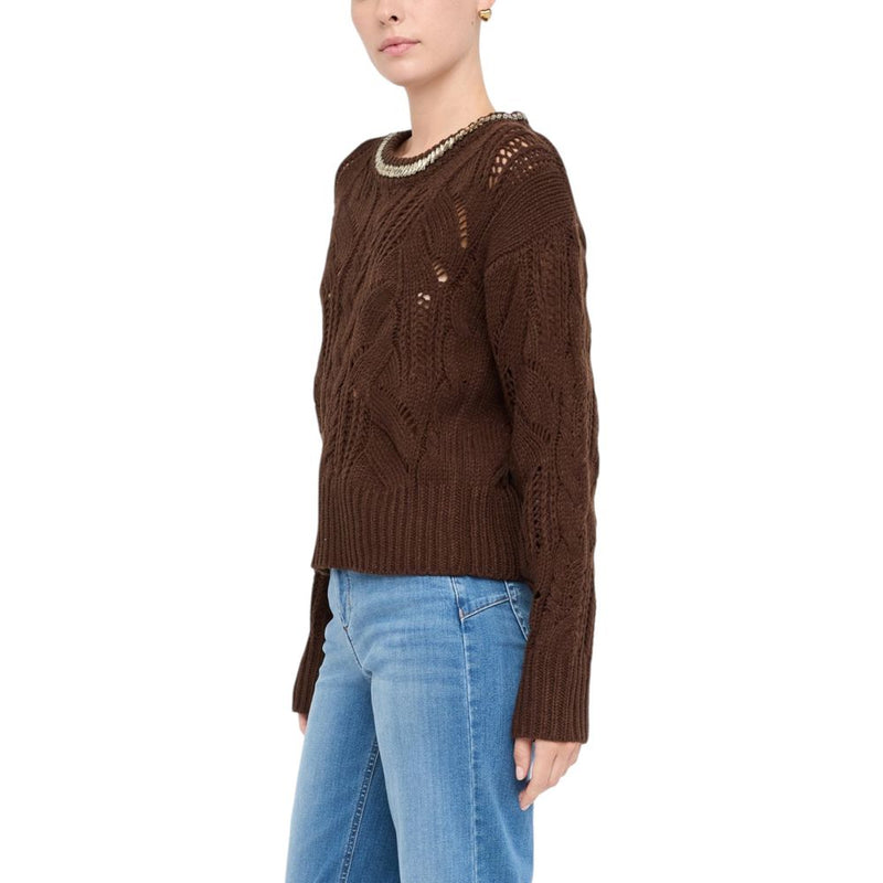 Liu Jo Brown Marabou Sweatshirt - Élégance et Confort