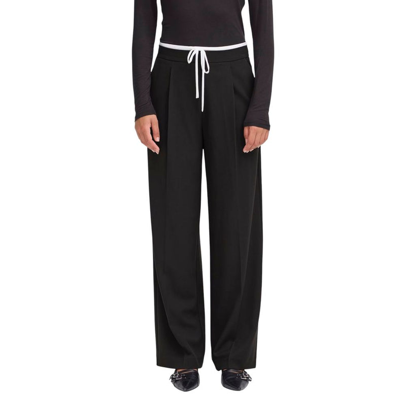 ICHI IHKYRRA PA Women's Black Palazzo Trousers - Chic & Comfortable