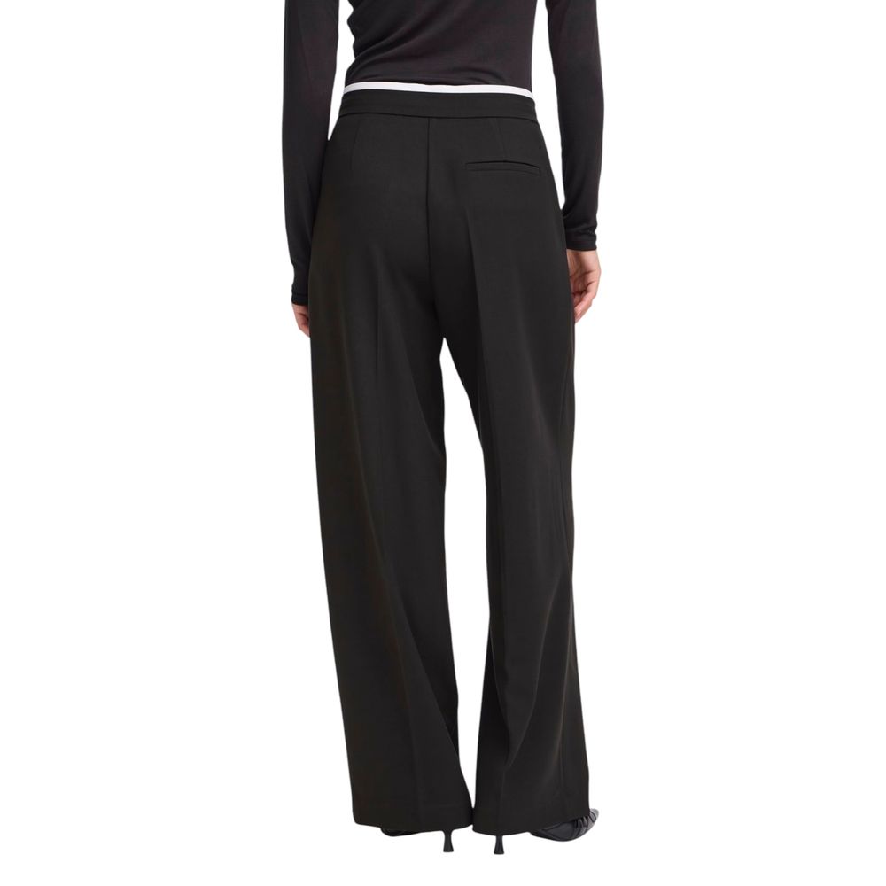 ICHI IHKYRRA PA Women's Black Palazzo Trousers - Chic & Comfortable
