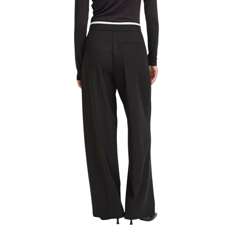 ICHI IHKYRRA PA Women's Black Palazzo Trousers - Chic & Comfortable