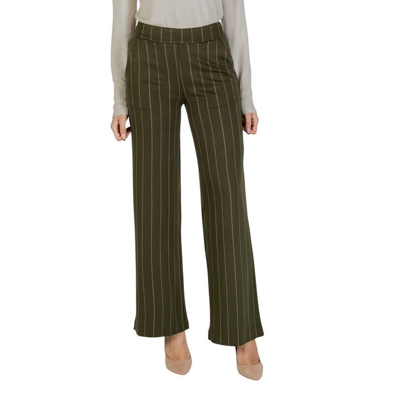 ICHI IHRUTI Bicolor Viscose Casual Pants for Women