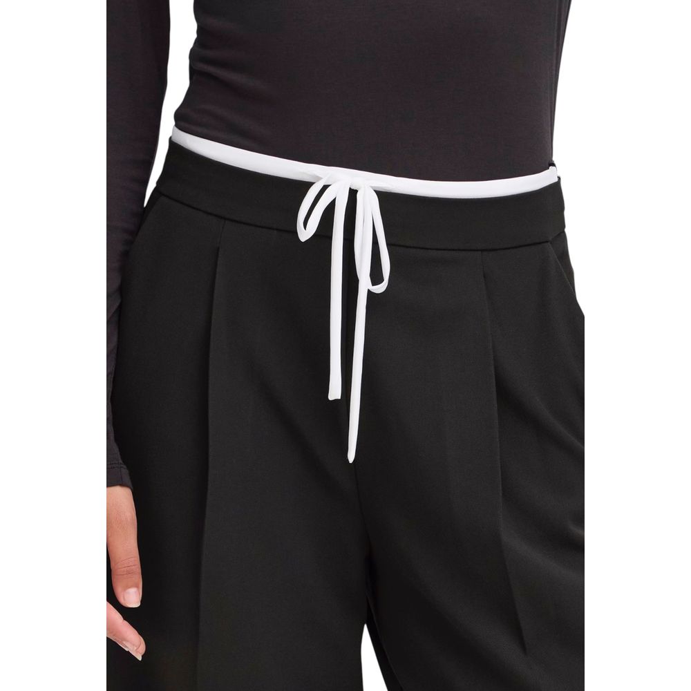 ICHI IHKYRRA PA Women's Black Palazzo Trousers - Chic & Comfortable