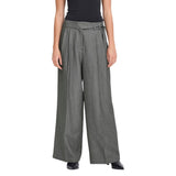 ICHI IHFILANO PA2 Gray Casual Palazzo Trousers for Women
