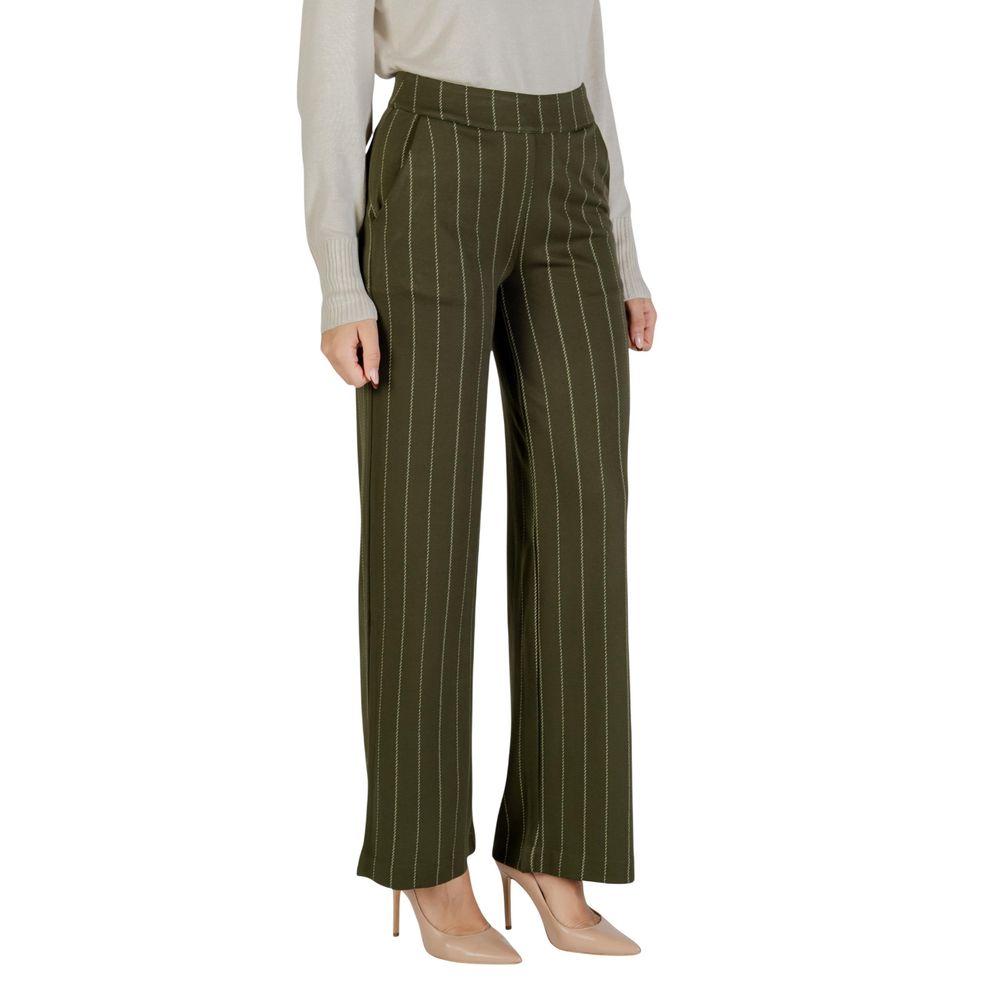 ICHI IHRUTI Bicolor Viscose Casual Pants for Women