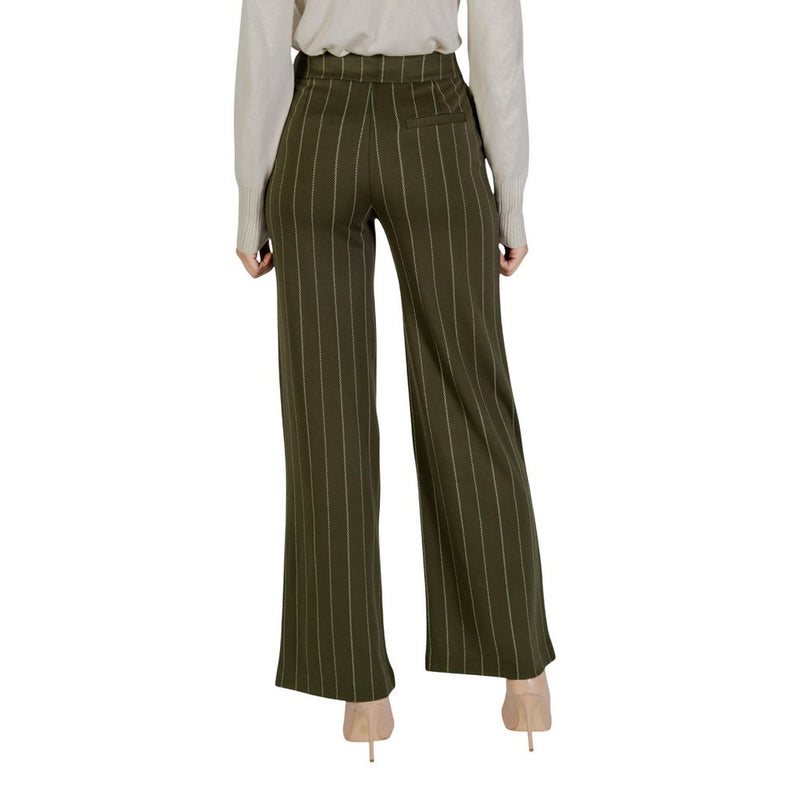 ICHI IHRUTI Bicolor Viscose Casual Pants for Women