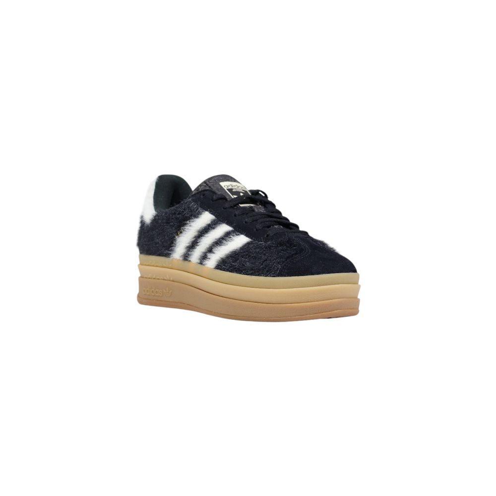 Adidas Originals Gazelle Bold Black Leather Platform Sneakers