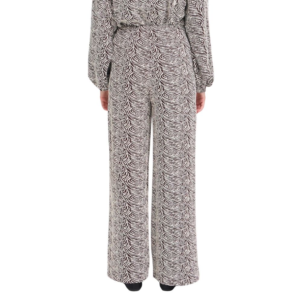 ICHI IHOELLY PA3 Brown Casual Palazzo Pants for Women